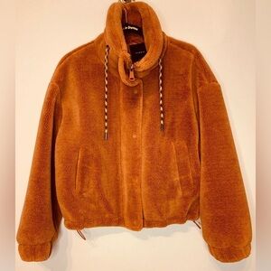 Elodie Women’s Fleece Burnt Orange  Zip Front Jacket NWOT SZ Small